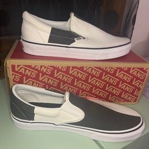 Black & White Checkered Slip-On Vans